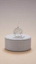 Openwork Family Tree Dangle Charm in Silver