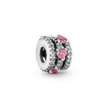 Sparkling Triple Halo Hearts Charm