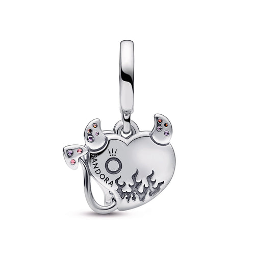 Devil Heart Double Dangle Charm