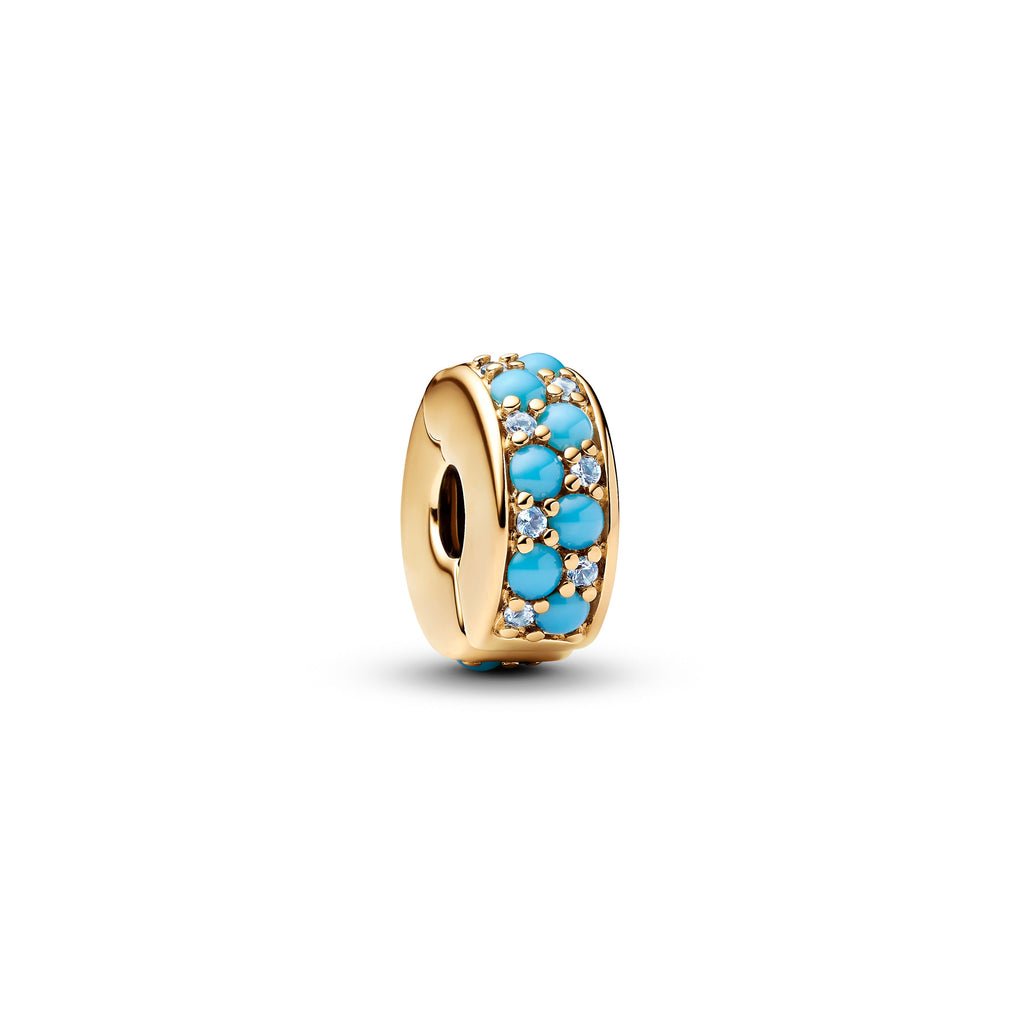 Aqua Blue Clip Charm