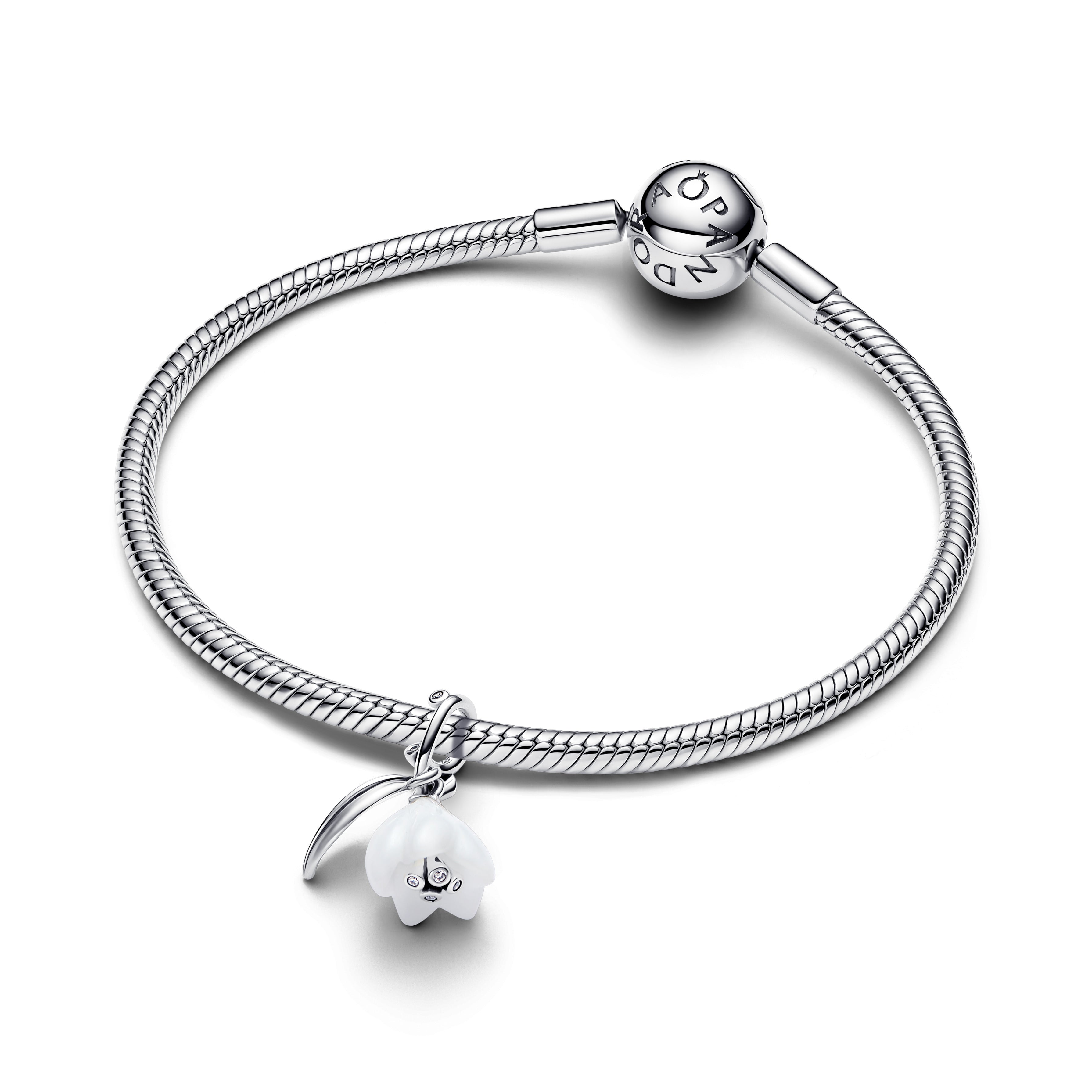 Snowdrop Flower Dangle Charm